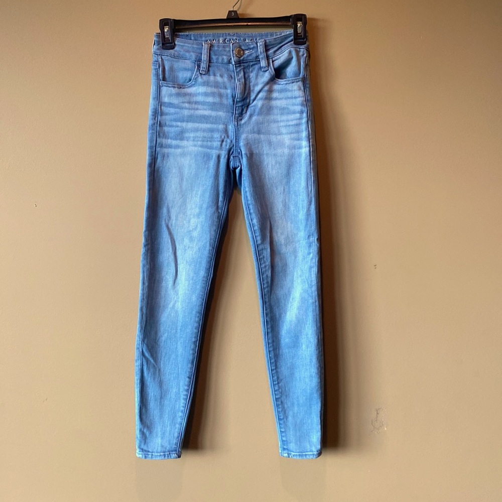 American Eagle Next Level Stretch Blue Jeans Size 0 SHORT